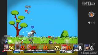 Super Smash Bros. Wii U - Duck Hunt - 8 Player  Gameplay [ HD ]