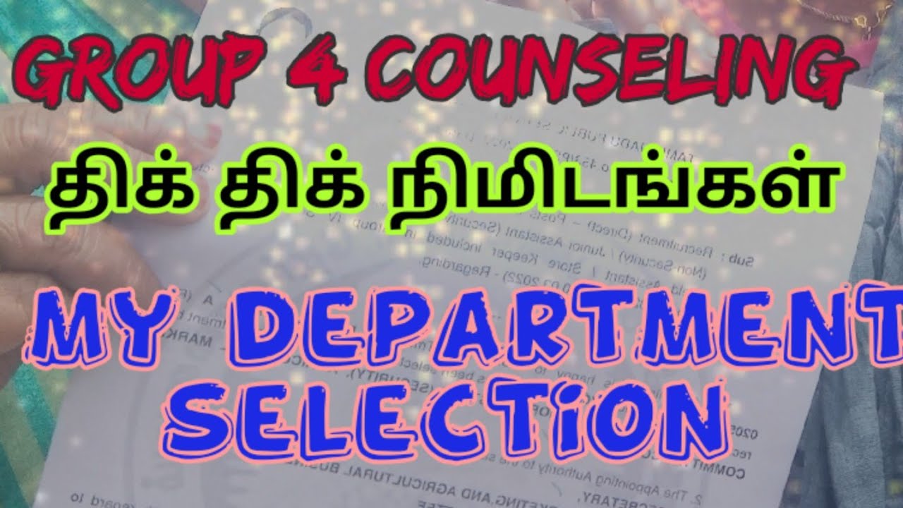 my GROUP 4 Counseling experience and department