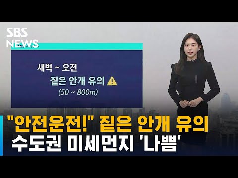 [날씨] "안전운전!" 짙은 안개 유의…수도권 미세먼지 '나쁨' / SBS
