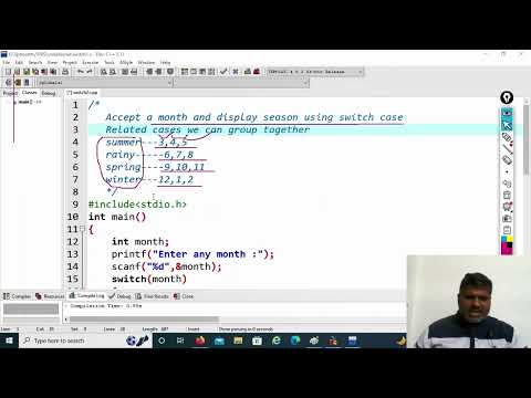 C3.23 | Switch Case Statement example display Season C language | for Beginners |Dr. Kaja Masthan