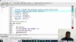 C3.23 | Switch Case Statement example display Season C language | for Beginners |Dr. Kaja Masthan