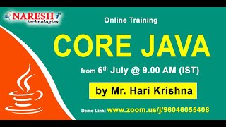 Famous New Core Java Batch Demo-1 started today || Registration link is in description Profile