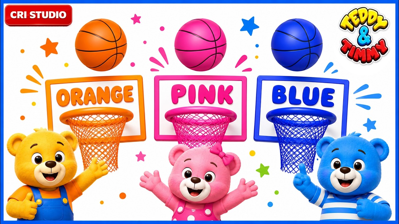 Learn Colours With NBA Basketball | Colors for Kids | Names of Colours | Pink Red Green Blue