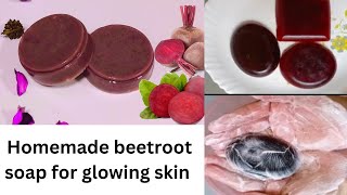 Best skin whitening beetroot soap|| homemade natural soap for skin brightening screenshot 4
