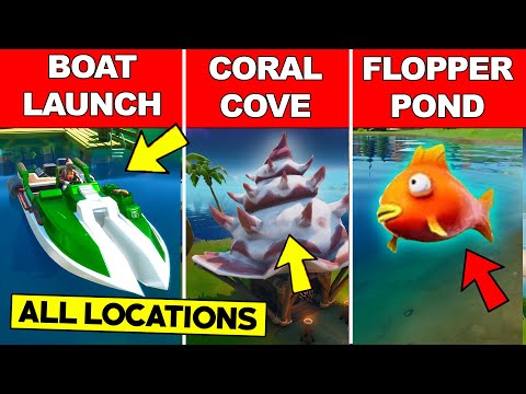 Видео: Разяснени са местата за стартиране на лодка Fortnite, Coral Cove и Flopper Pond