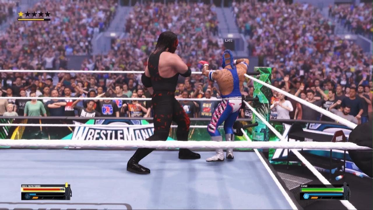 WWE 2K25 - Rey Mysterio vs Kane | Extreme Rules Match | PlayStation 5