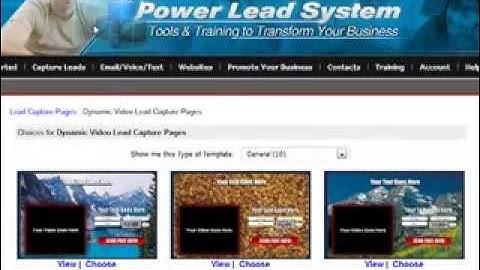 Power Lead System - Creating Capture Page