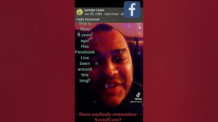 Nine years ago, doing my first Facebook Live.