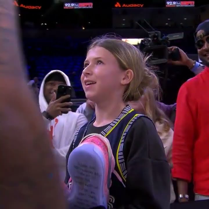 Young Warriors Fan Gets Stare Down From Morant