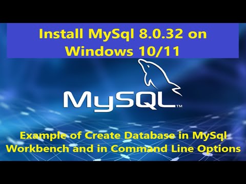 How to install  MySQL 8.0.32  on Windows 10/11 with  Demo Examples of  Database and  Table