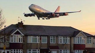 Big Planes Flying Low Over Houses London Heathrow Plane Spotting