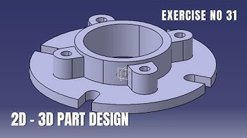 CATIA Design for Beginners Exercise 31 | Catia v5 tutorial exercise I Part Design I AUTOCAD