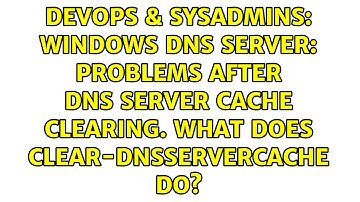 Windows DNS Server: Problems after DNS server cache clearing. What does Clear-DnsServerCache do?