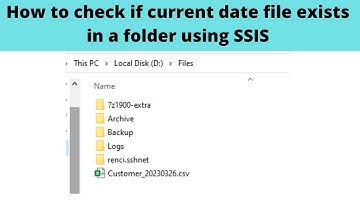 128 How to check if current date file exists using ssis