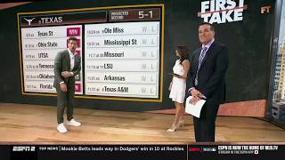 FIRST TAKE | Paul Finelbaum: Arch Manning & Texas will 10-2 record, Alabama & Clemson out of Top 10