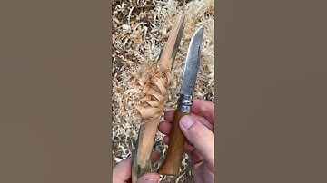 S#0075 ⚡ Opinel 8 Convex Edge Feather Stick Making Fuzz Stick Featherstick Curles Feathersticking