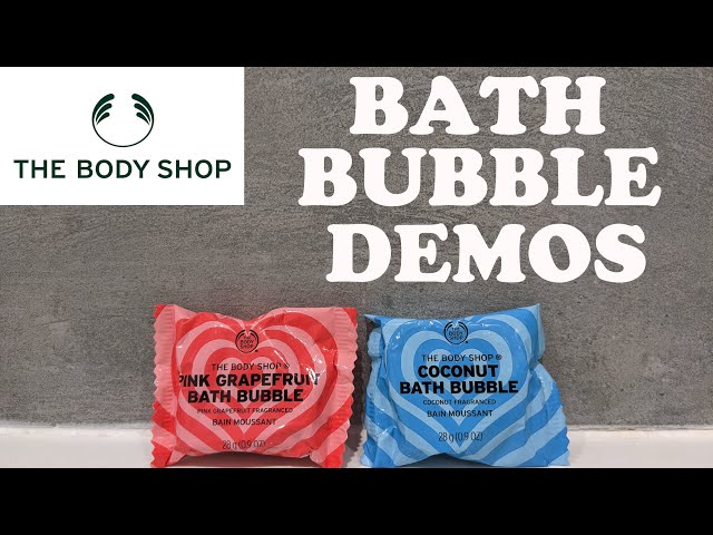 The Body Shop Bath Bubble Demos & Review/Coconut & Pink Grapefruit - Youtube