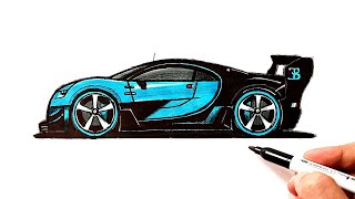 How to draw a Bugatti | Drawing lessons | Ehedov Elnur