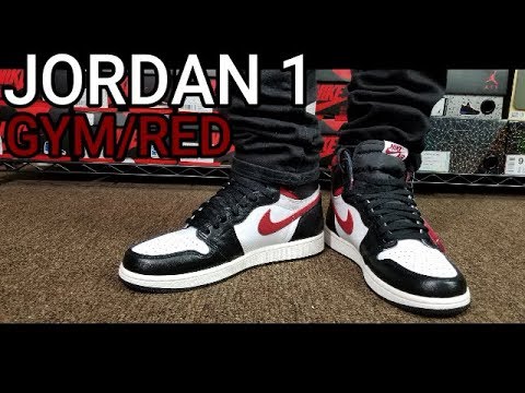 air jordan 1 gym red on feet