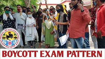 Boycott exam pattern/bu jhansi news today/bundelkhand university exam date 2021/bu jhansi exam date