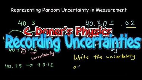IB Physics: Recording Uncertainties