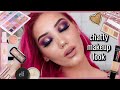 CHATTY PURPLE GLAM TUTORIAL | HUDA MERCURY RETROGRADE | MAKEMEUPMISSA