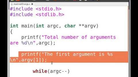 Command line arguments in C - Hindi