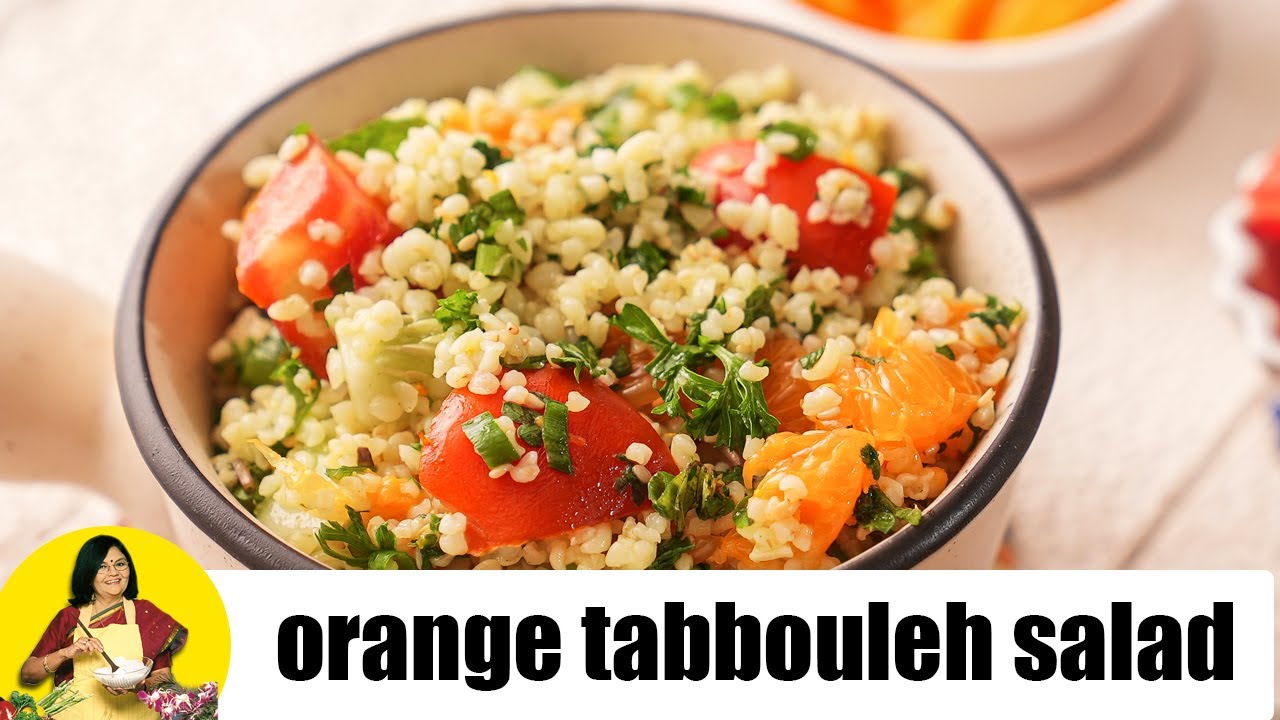 Orange Sesame Tabbouleh by Tarla Dalal