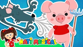 PICTOGRAMA - Los Tres Cerditos 🐷🐷🐷 Cuentos Infantiles para Leer 📚 Nati Musical