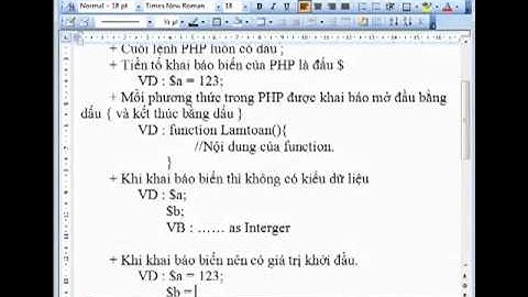 PHP căn bản - Bài 1 - Học thiết kế web theo chuẩn - p1