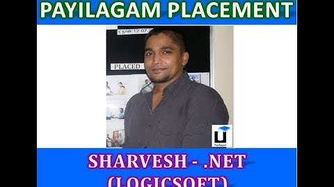 Sharvesh(LogicSoft) - Payilagam Placement Update - .NET Training in Chennai