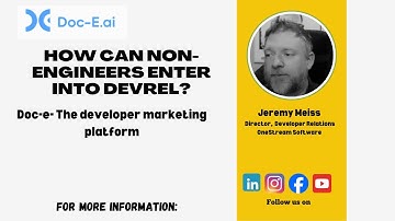 Jeremy Meiss - Breaking Into Developer Relations: Tips for Non-Engineers!