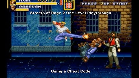 Streets of Rage 2 One Level Playthrough using a MegaDrive Cheat Code :D #Megadrive #Sega #CheatCodes