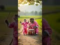 Funny Monkeys Playing Drum in Village | Watch Their Rhythm Go Viral #monkeys #drumming #funny