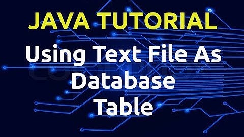Java Tutorial : Text File As Database Table | Episode 1 | Insert Data In Table