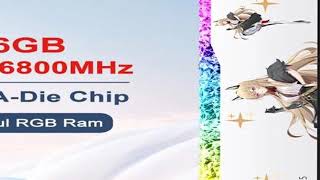 JUHOR Memoria Ram RGB DDR5 16GB 6400MHz  6800MHz 16GBx2pcs  UDIMM Desktop UDIMMRAM PC Comp