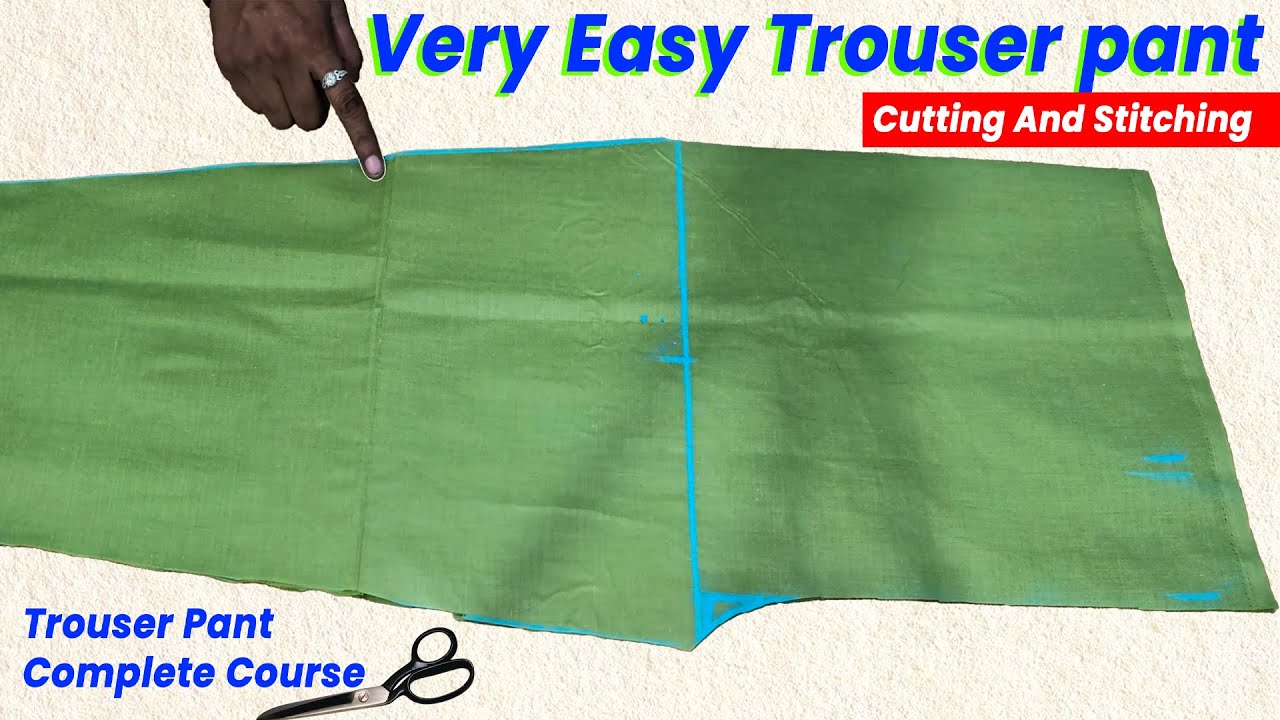 Very Easy Trouser pant Cutting And Stitching | ladies pant cutting and stitching | pant cutting