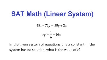SAT Math (Linear System)
