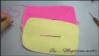 Crochet Tissue Box Cover ~ Toturial Mengait Sarung kotak Tisu