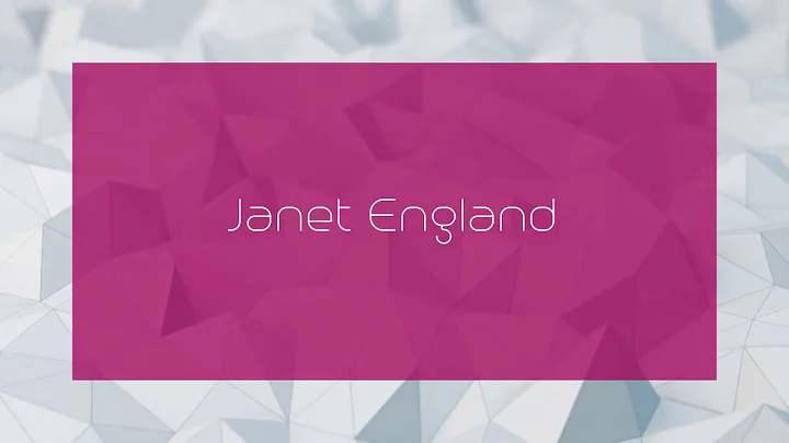 Janet England - appearance