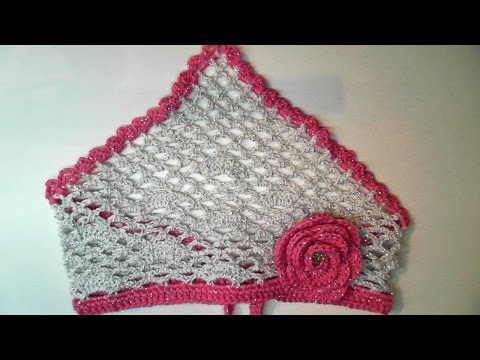 UNCINETTO: BANDANA SEMPLICE CON ROSA 1 di 2