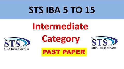 STS IBA 5 TO 15 Intermediate Category | Most Important MCQS of General Knowledge