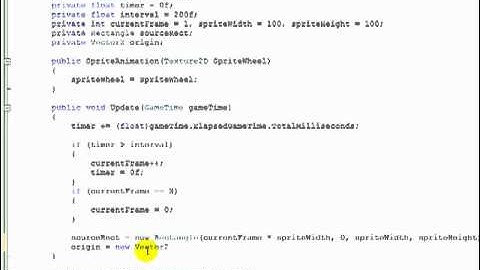 C sharp XNA Sprite Animation Tutorial