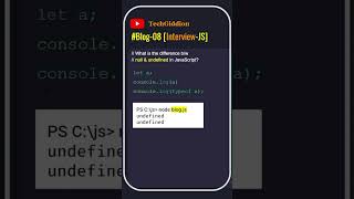 ️[Blog:8-Interview-JS] Explain null and undefined in JavaScript?  #coding #javascript