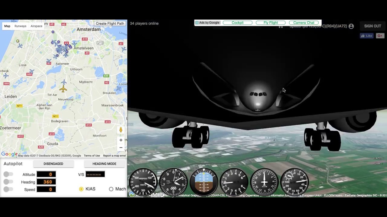 A350 Landing Amsterdam - Geofs Flight Simulator - YouTube