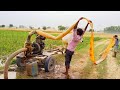 5 inches Sinchai plastic pipe | 8hp rajkot pump Diesel machine waterpump | Pani wala engine setup