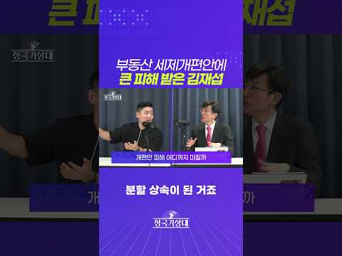 부동산 세제개편안에 큰 피해 받은 김재섭