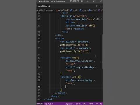Bulb ON/OFF | HTML, CSS and JavaScript - YouTube image.