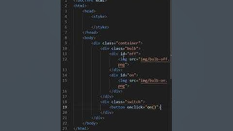Bulb ON/OFF | HTML, CSS and JavaScript