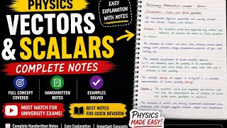 Scalars and Vectors Full Explanation | BSc / MSc Physics #bsc #msc #physics 